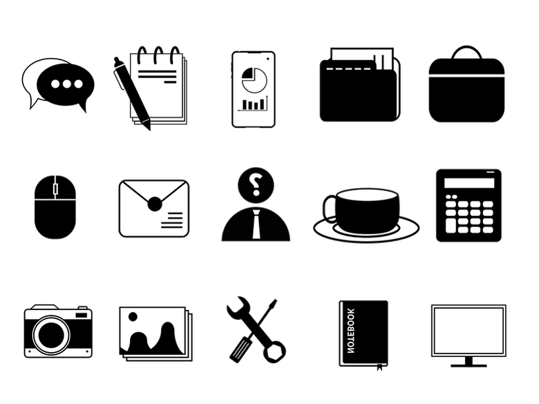 a collection of computer icons